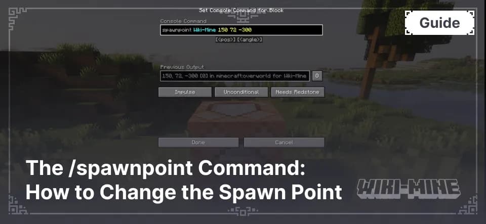 The /spawnpoint Command: How to Change the Spawn Point