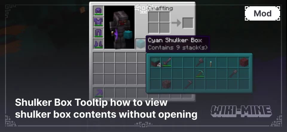 Shulker Box Tooltip how to view shulker box contents without opening