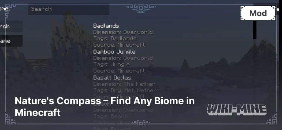 Nature's Compass – Find Any Biome in Minecraft