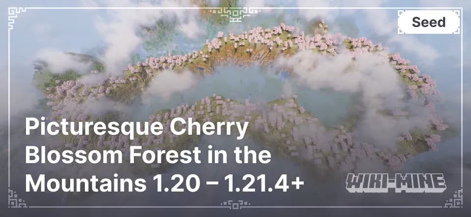 Picturesque Cherry Blossom Forest in the Mountains 1.20 – 1.21.4