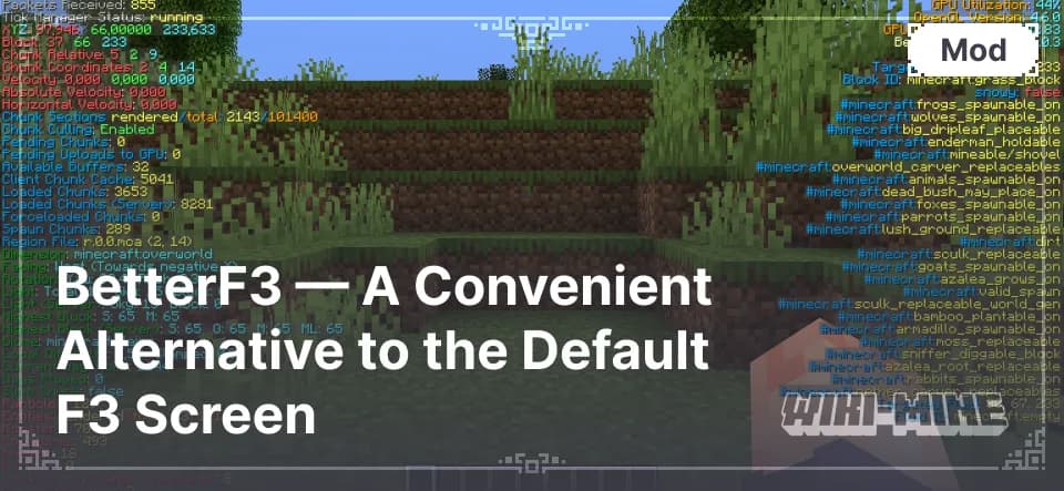BetterF3 — A Convenient Alternative to the Default F3 Screen