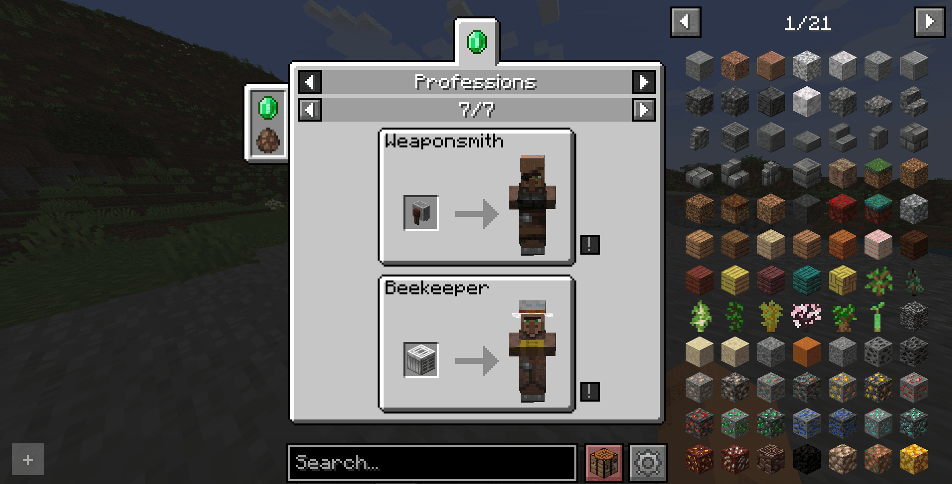 Roughly Enough Professions (REP) — Minecraft Java Edition 1.16.5–1.21.11