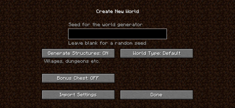 Start the game and click on the “Singleplayer” button in the main menu. Click on the “Create New World” button at the bottom…
