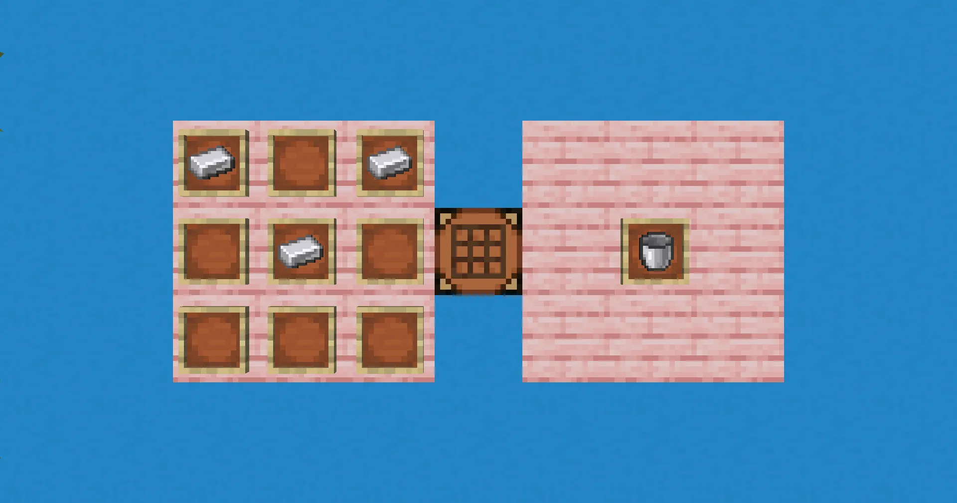 Craft a bucket using 3 iron ingots.