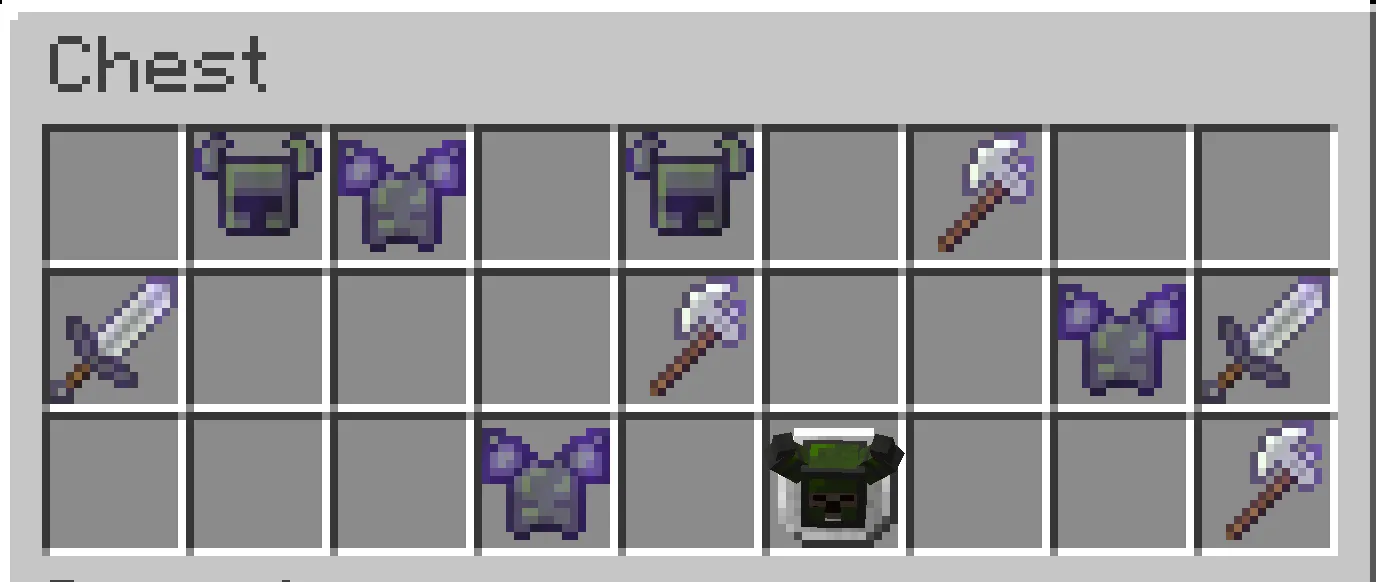 After defeating them, a chest will appear with armor and tools.