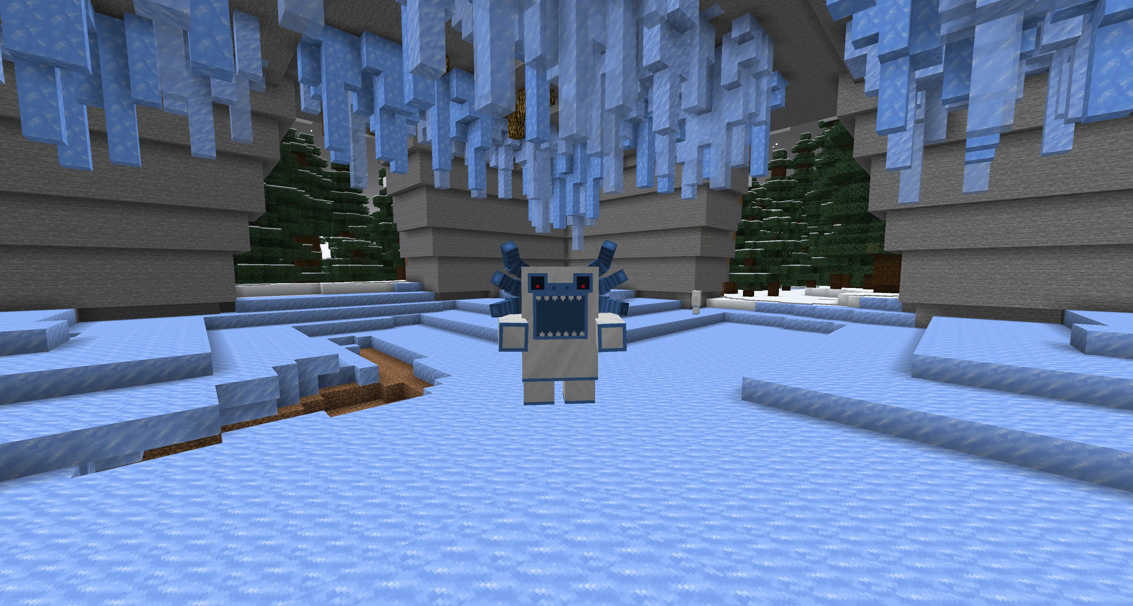 Normal Yetis (aggressive but weak). Alpha Yeti – the boss in the center.