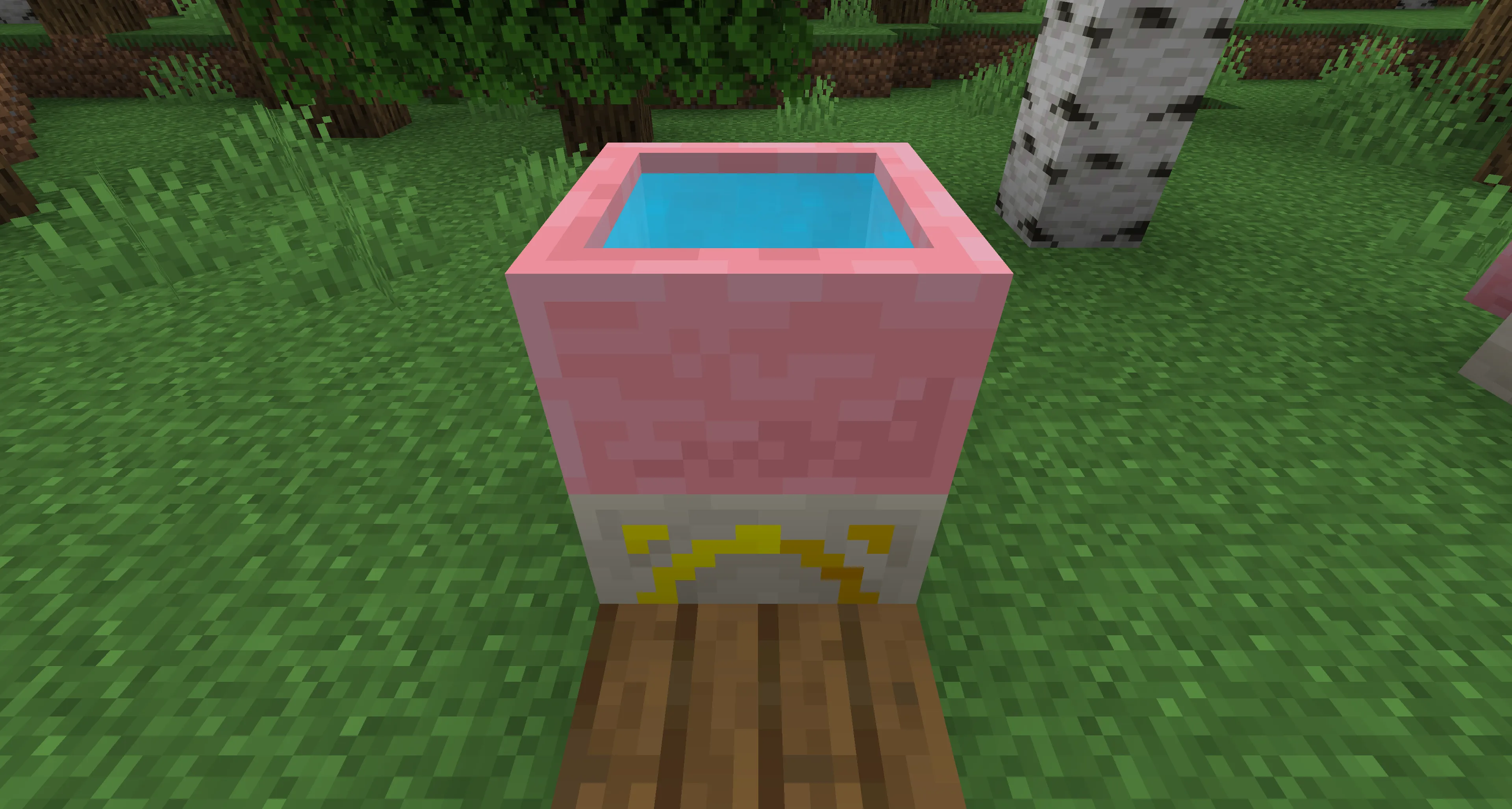 Throw items into the pool—if the catalyst is present, they will be transformed.